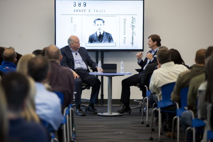 Jim Hackett and Jim Farley Ford