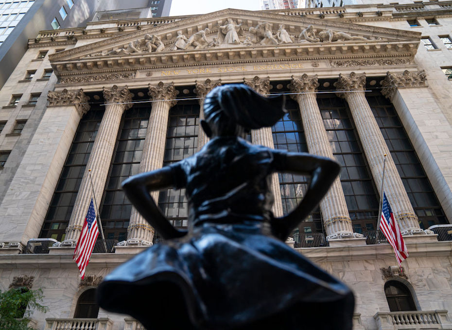 Statue Of The Fearless Girl In Front Of The New York Stock Exchange