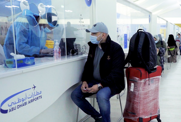 Abu Dhabi testing quarantine covid-19
