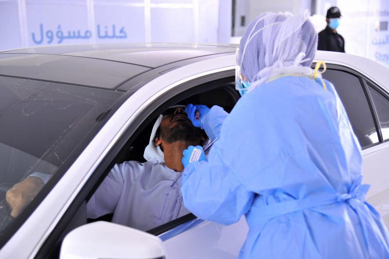 Abu Dhabi drive-through covid-19 testing