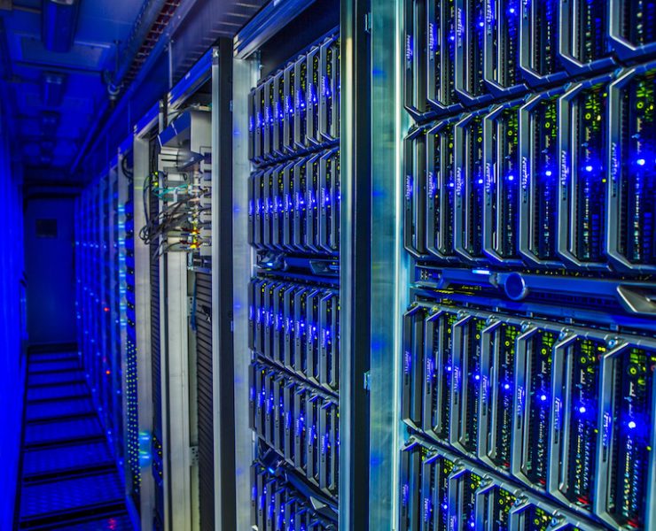 Computer racks in Data Center