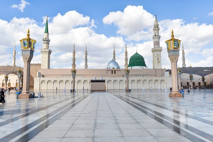 Medina's Al-Masjid an-Nabawi (The Prophet's Mosque) is a major pilgrimate site for Muslims Saudi Arabia mosque