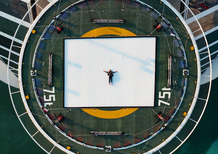 Sacha Jafri on the Burj Al Arab Jumeirah Helipad