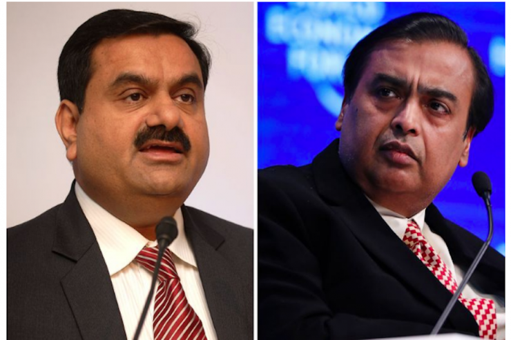 Mukesh Ambani pips Gautam Adani