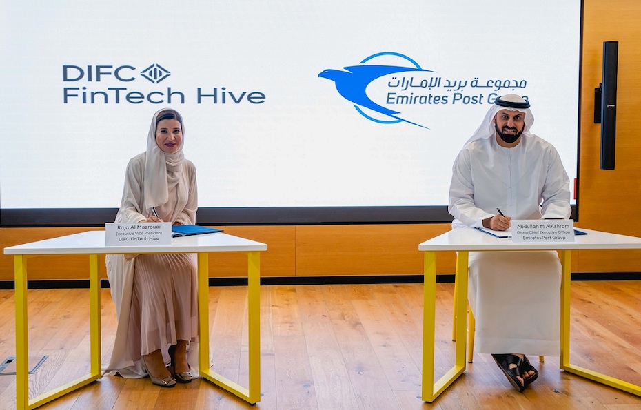 Emirates Post Group and DIFC FIntech HIVE sign sponsorship deal