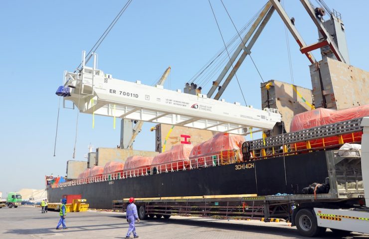 Etihad Rail new wagons fleet being offloaded