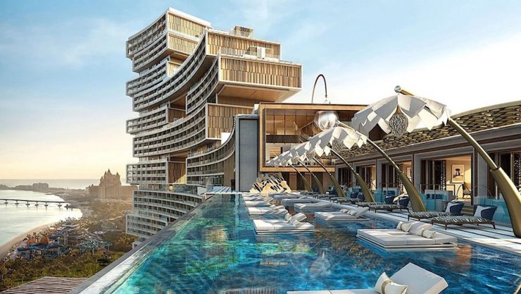 The Atlantis The Royal Residences poolside. This is the largest penthouse on Palm Jumeirah and sold by B1 Properties.
