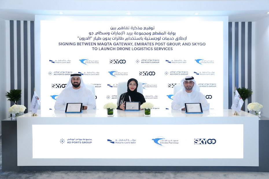 drone delivery Ad Ports Maqta Gateway Emirates Post Group Skygo - drones