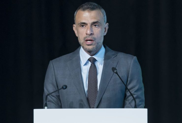 EFG Hermes Holding group CEO Karim Awad gives keynote speech at One on One Conference in Dubai