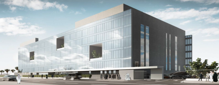 Olayan Saudi Holding Company hospital with Vamed Hospital render