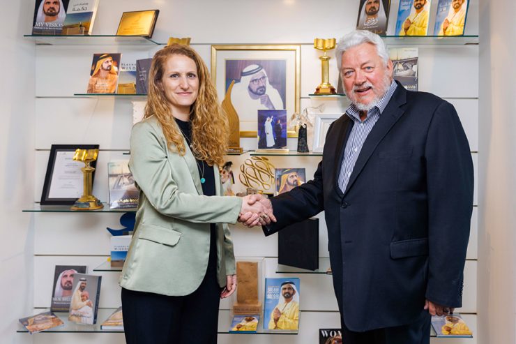 Israel consul general Liron Zaslansky with Ian Fairservice, Managing Partner & Group Editor-in-Chief of Motiva