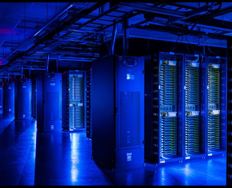Cold storage in Meta data center. Image Credit: META