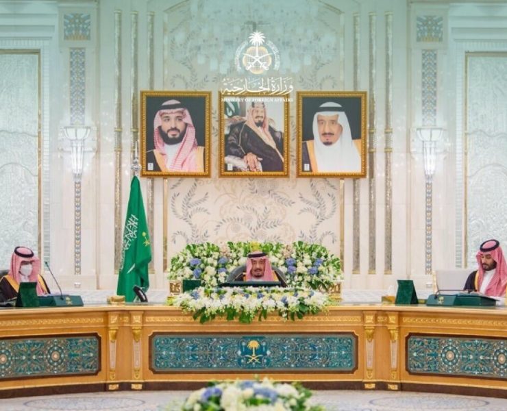 King Salman and Prince Mohammad bin Salman invite members to the 32nd Arab League Summit. Image Credit: Saudi Arabia's MOFA