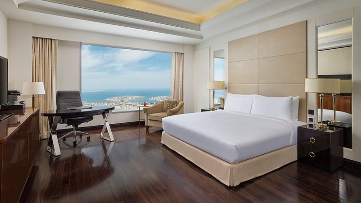 The suites are located on the upper floors of the hotel (Image: Supplied by Conrad Dubai)