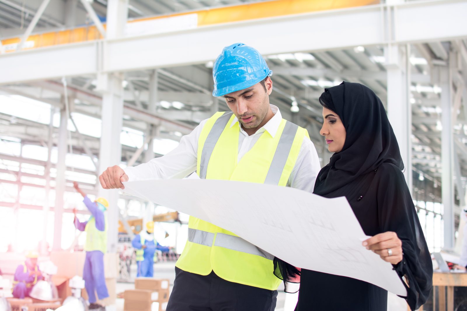 Female engineer at UAE construction site
