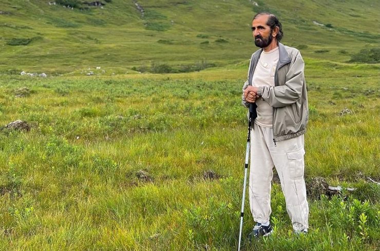Sheikh Mohammed pictured on a holiday in Scotland
