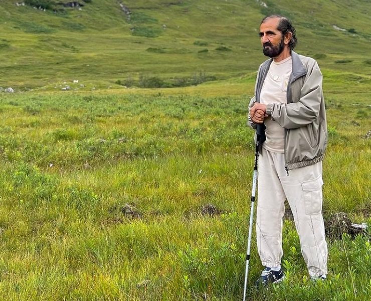Sheikh Mohammed pictured on a holiday in Scotland