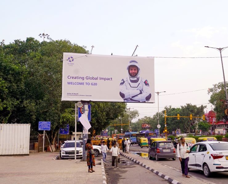 G20 in Delhi AlNeyadi billboards adorn Delhi Image courtesy WAM