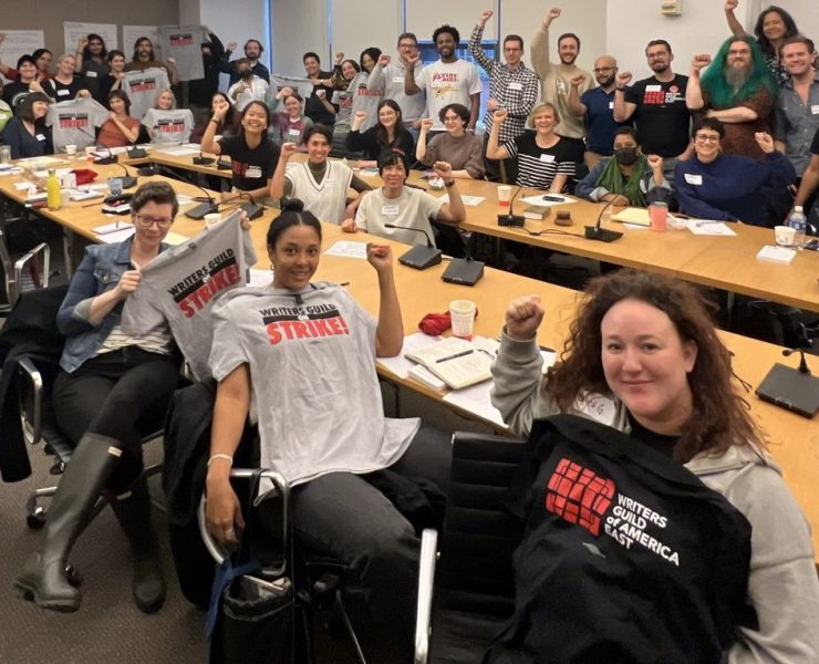 Screenwriters guild members show their solidarity Image WGA East