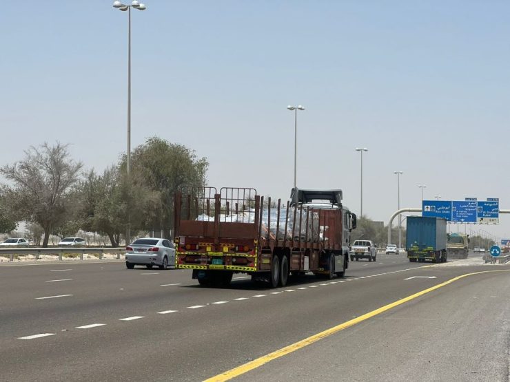 Truck ban on Abu Dhabi roads Image courtesy WAM