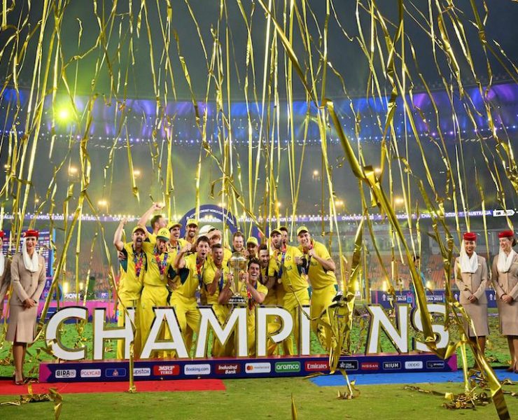 AUSTRALIA LIFT CRICKET WORLD CUP-2023