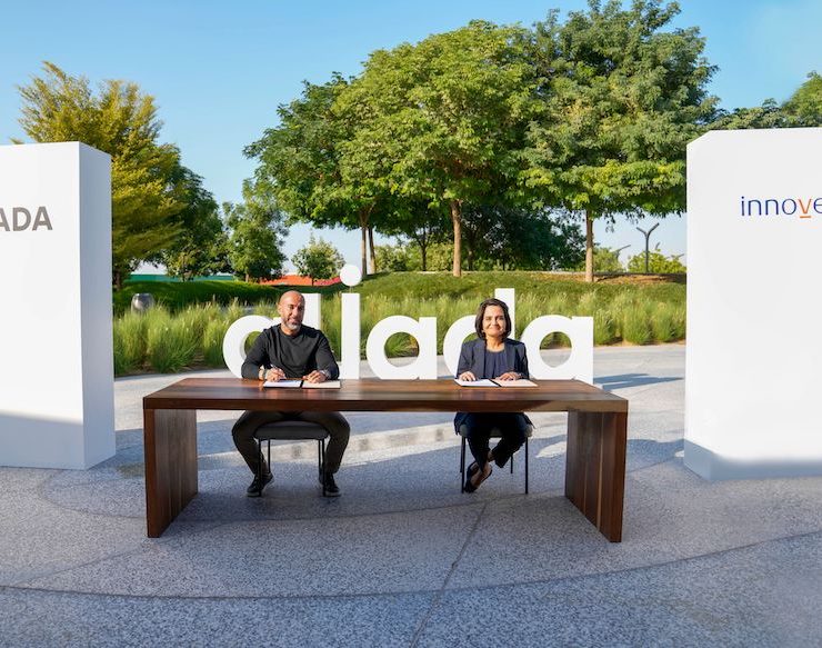 Ahmed Alkhoshaibi, Group CEO of Arada, and Poonam Bhojani, CEO of Innoventures Education partner to open new K-12 school in Sharjah Image Supplied