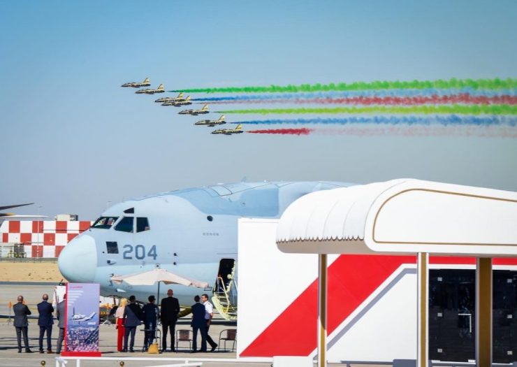 Watch Dubai Airshow flying displays Image from Dubai Airshow 2021 X