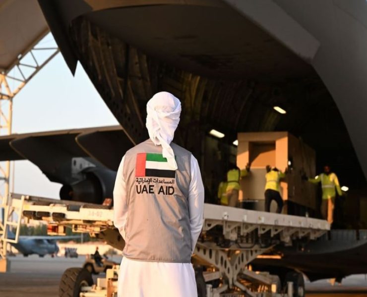 UAE sends supplies to build field hospital 6 additional aircraft sent as part of GAZA relief efforts Image WAM