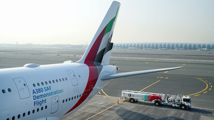 Emirates becomes first airline to test SAF on an A380 flight (Image: Supplied by Emirates)