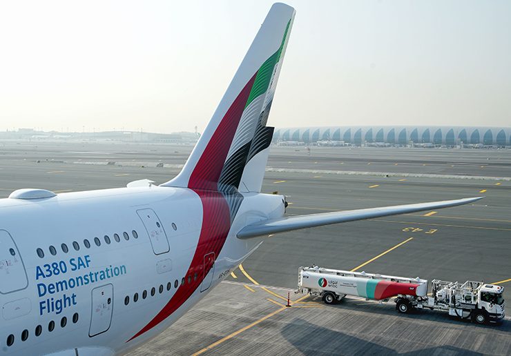 Emirates becomes first airline to test SAF on an A380 flight (Image: Supplied by Emirates)