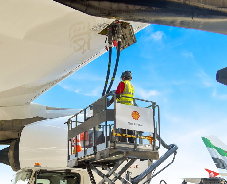 Emirates first flights with SAF from Shell aviation take off from DXB Image Emirates