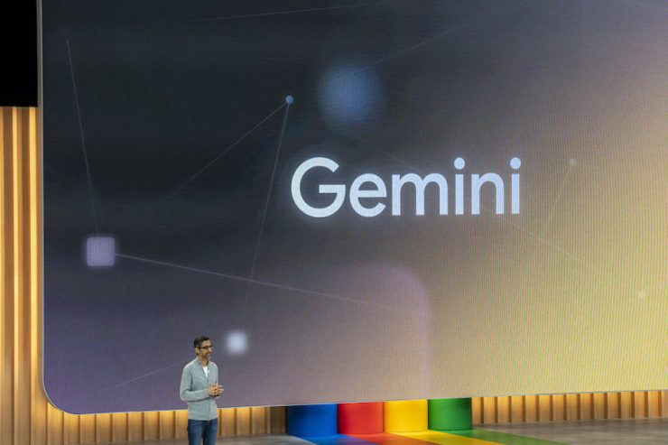 Gemini - Sundar Pichai, chief executive officer of Alphabet Inc., during the Google I/O Developers Conference in Mountain View, California, US, on Wednesday, May 10, 2023. Google introduced a new large language model, used for training artificial intelligence tools like chatbots, known as PaLM 2, and said it has already woven it into many of the internet search company’s marquee products. Photographer: David Paul Morris/Bloomberg