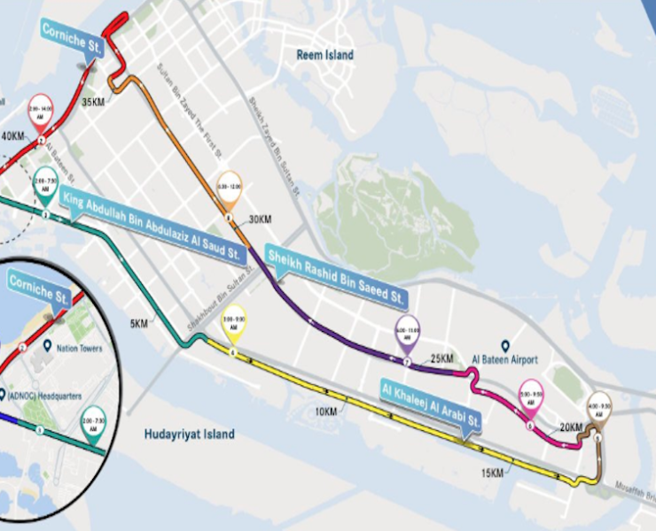 abu dhabi road closure